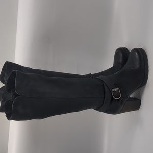 Lavorazione Artigiana Black Leather Boots Size 38 Made in Bulgaria